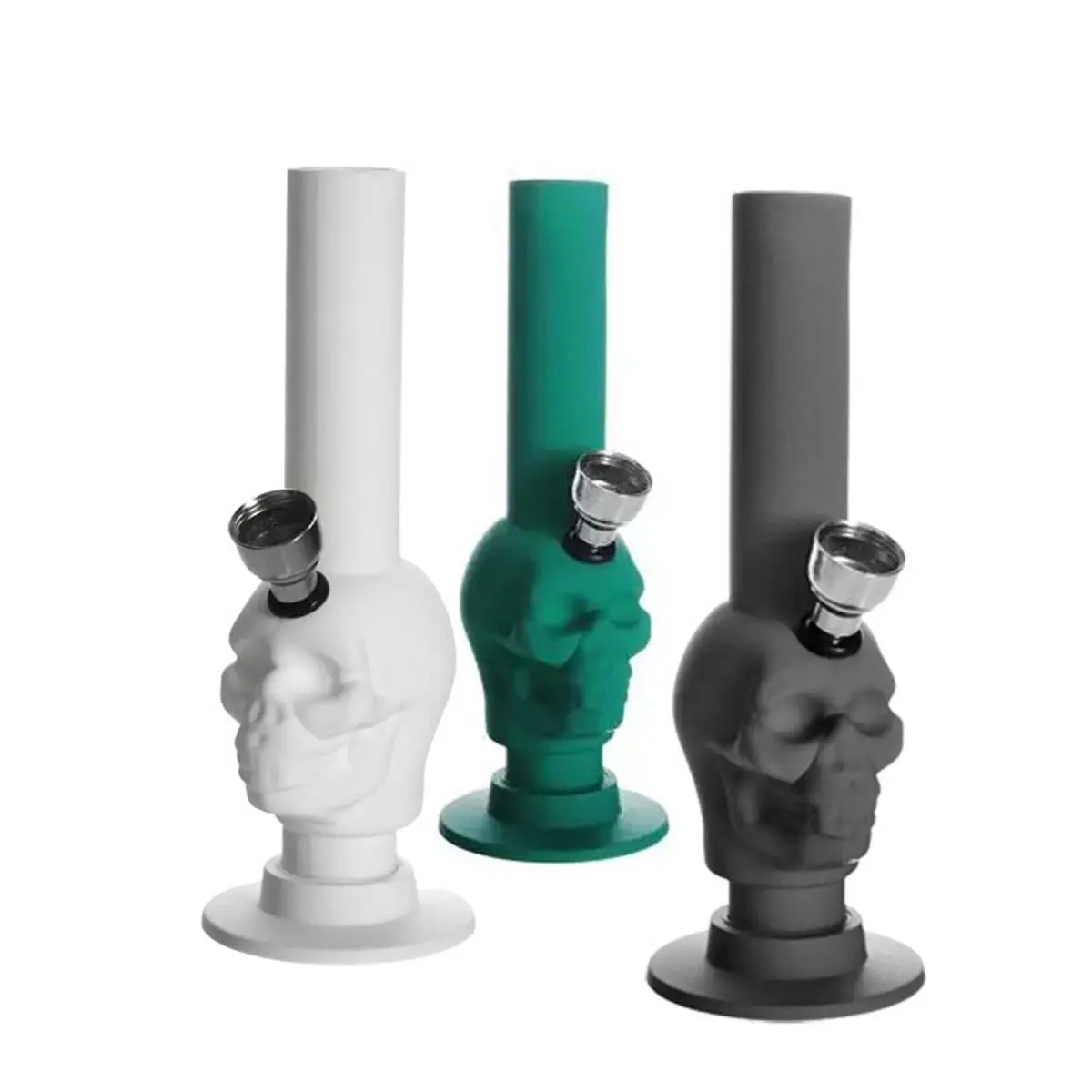 Kleine Acrylbong Totenkopf 15cm