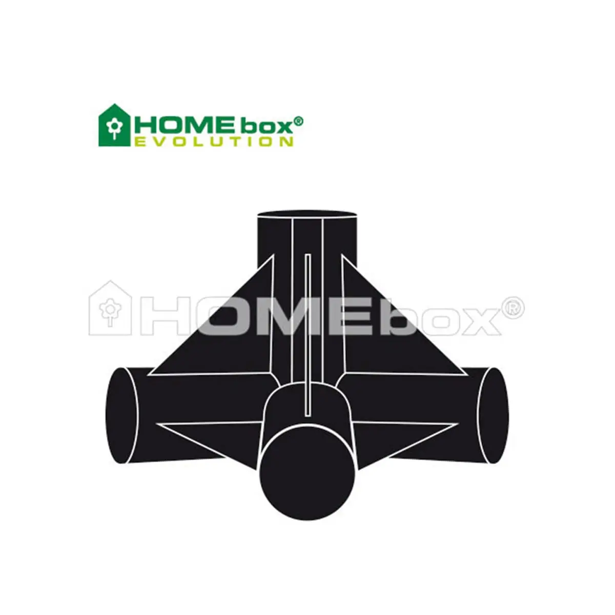 HOMEbox Ersatzecken mit 4 Weg Verbinder 2er Pack 22mm