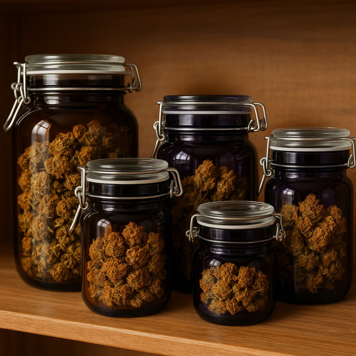 Cannabis in Gläsern aufbewahren