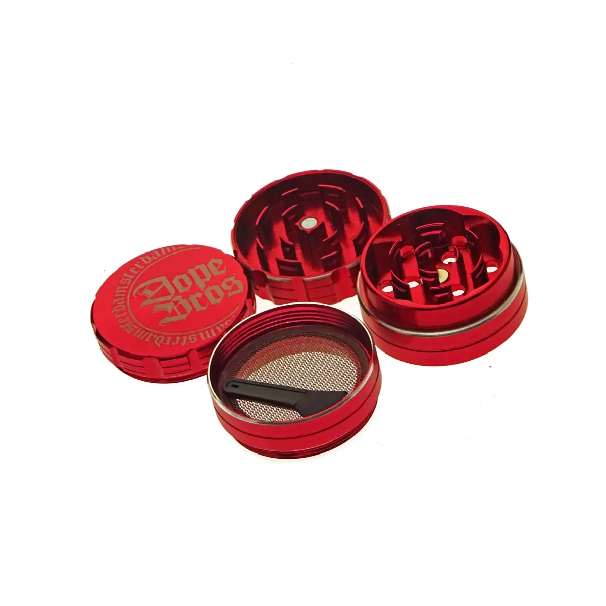 Dope Bros High Quality Grinder - rot
