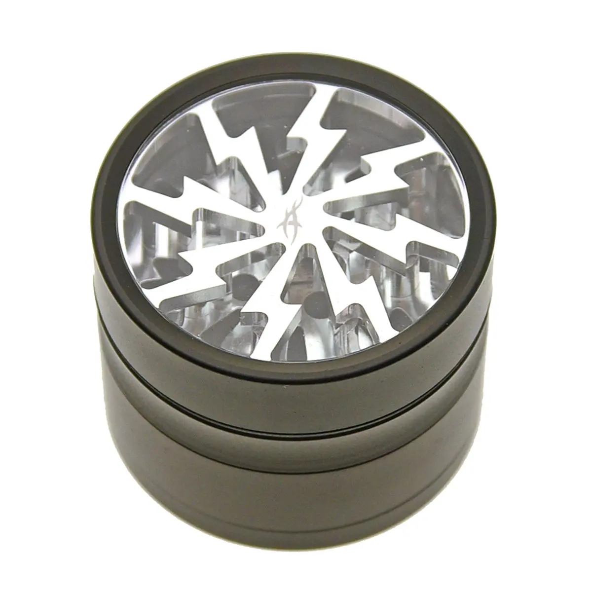 After Grow Thorinder Grinder mit Fenster schwarz / silber Mini