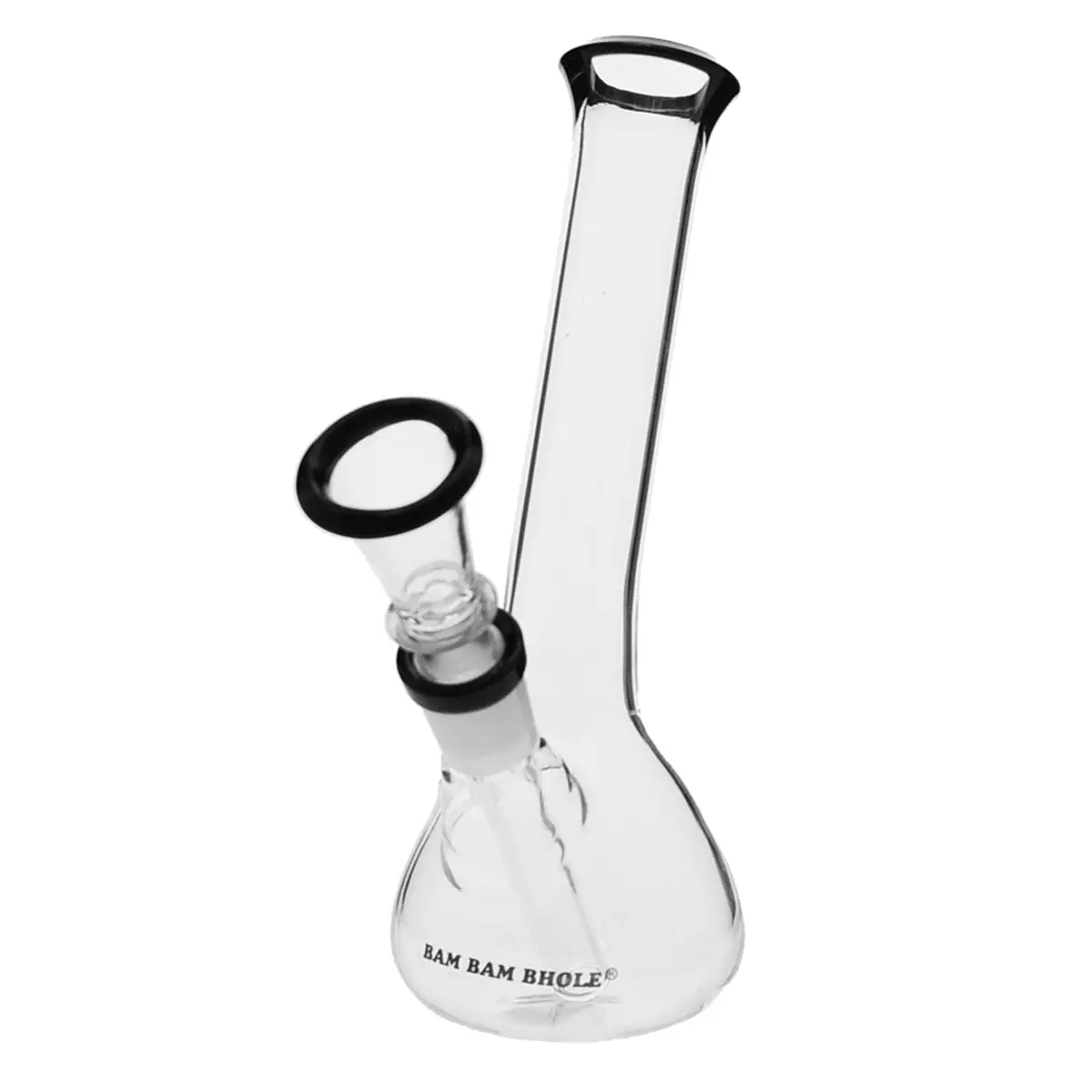 Mini Bong aus Glas 'Black Smoke' - 14,5er