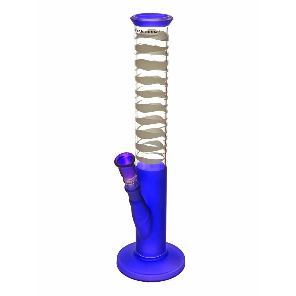 Glas Bong Sandgestrahlt 35cm 14,5mm Blau