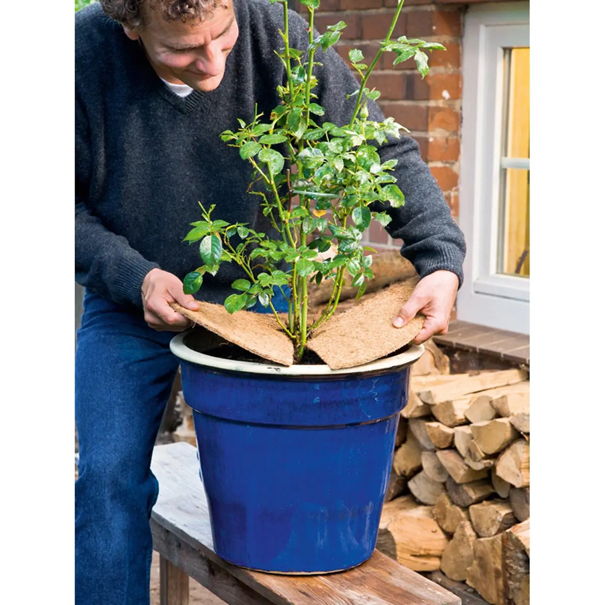 Pflanzenschutz-Matte aus Kokos, &Oslash; 45 cm