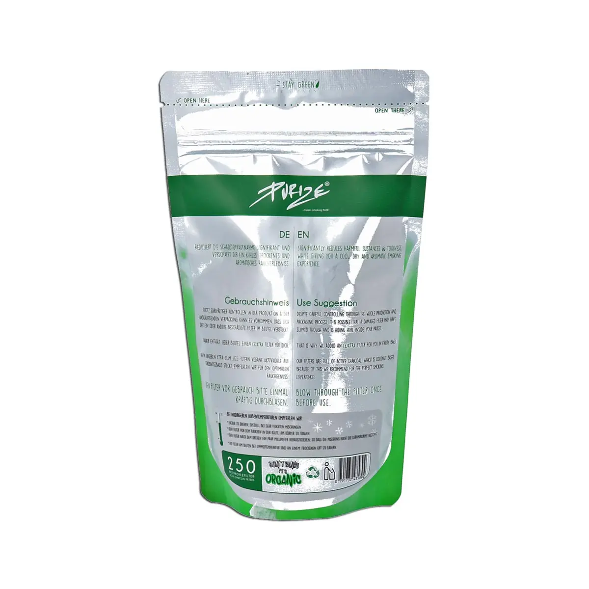 PURIZE® Aktivkohlefilter – XTRA Slim Size 250 weiß