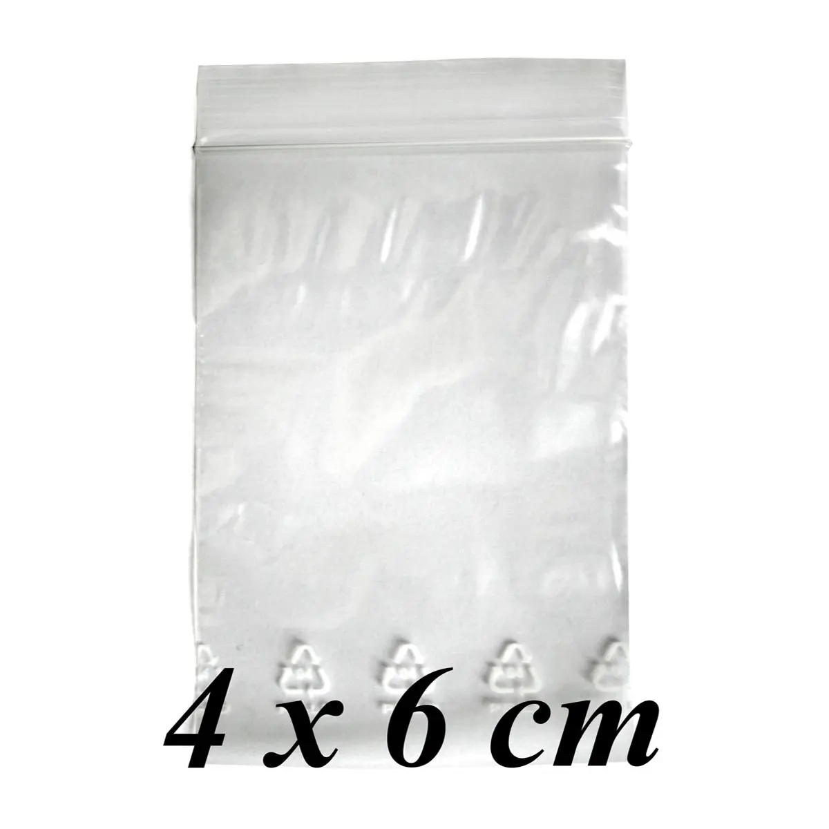 Druckverschlussbeutel transparent 90µ 4x6 cm