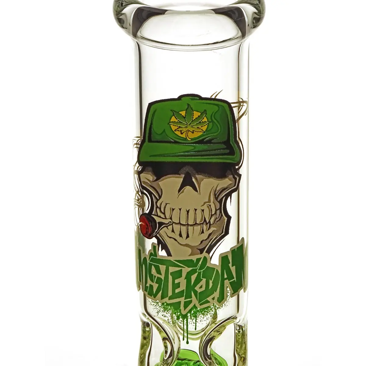 Bong Amsterdam Straight Skull 18.8 42cm Gr&uuml;n