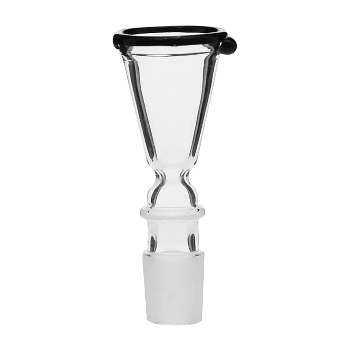 Glaskopf Trichter mit Rand 18,8 schwarz