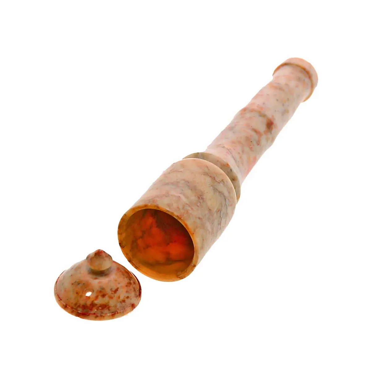 Speckstein Chillum mit Deckel