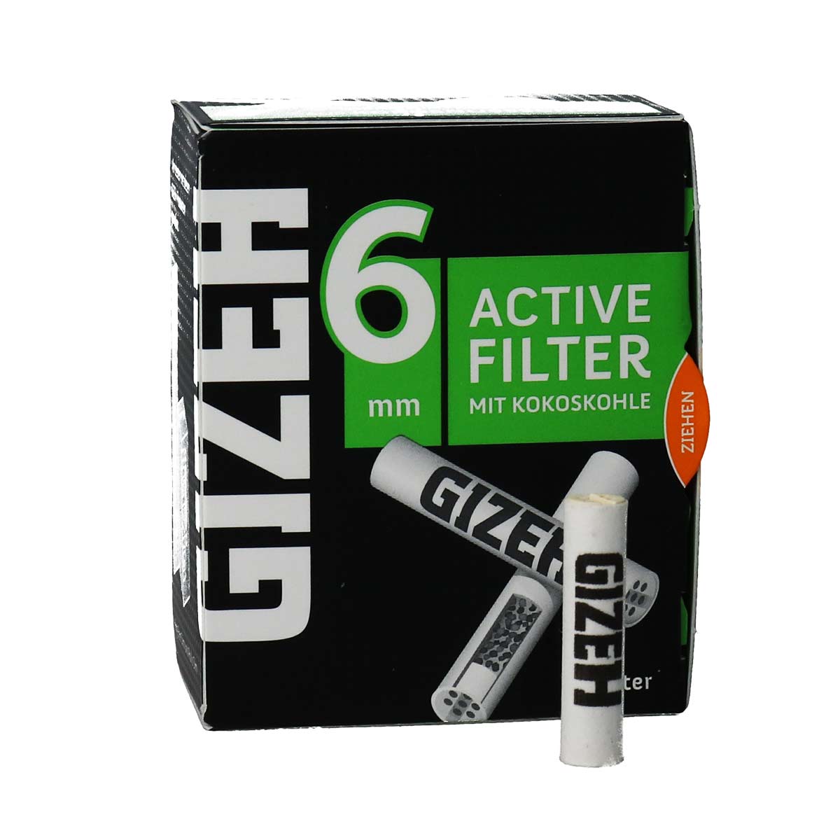 Gizeh ACTIVE Aktivkohlefilter 6mm black