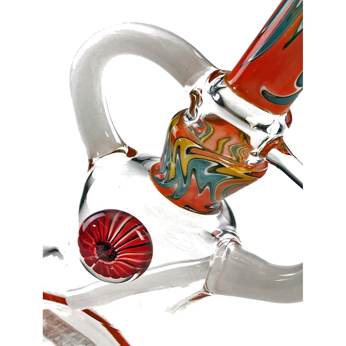 Recycler Glaskunstbong orange