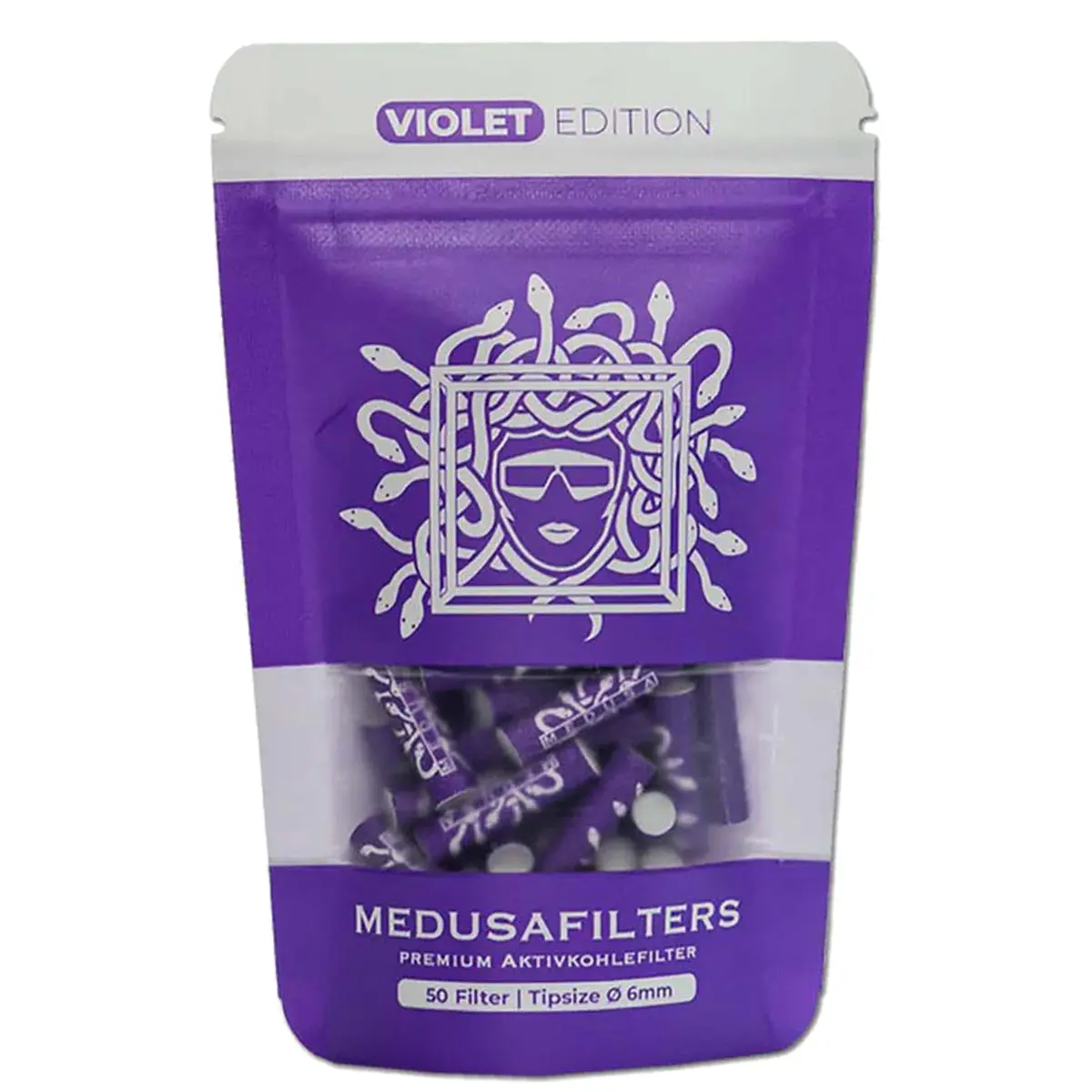 Medusa Aktivkohlefilter 6mm Violett