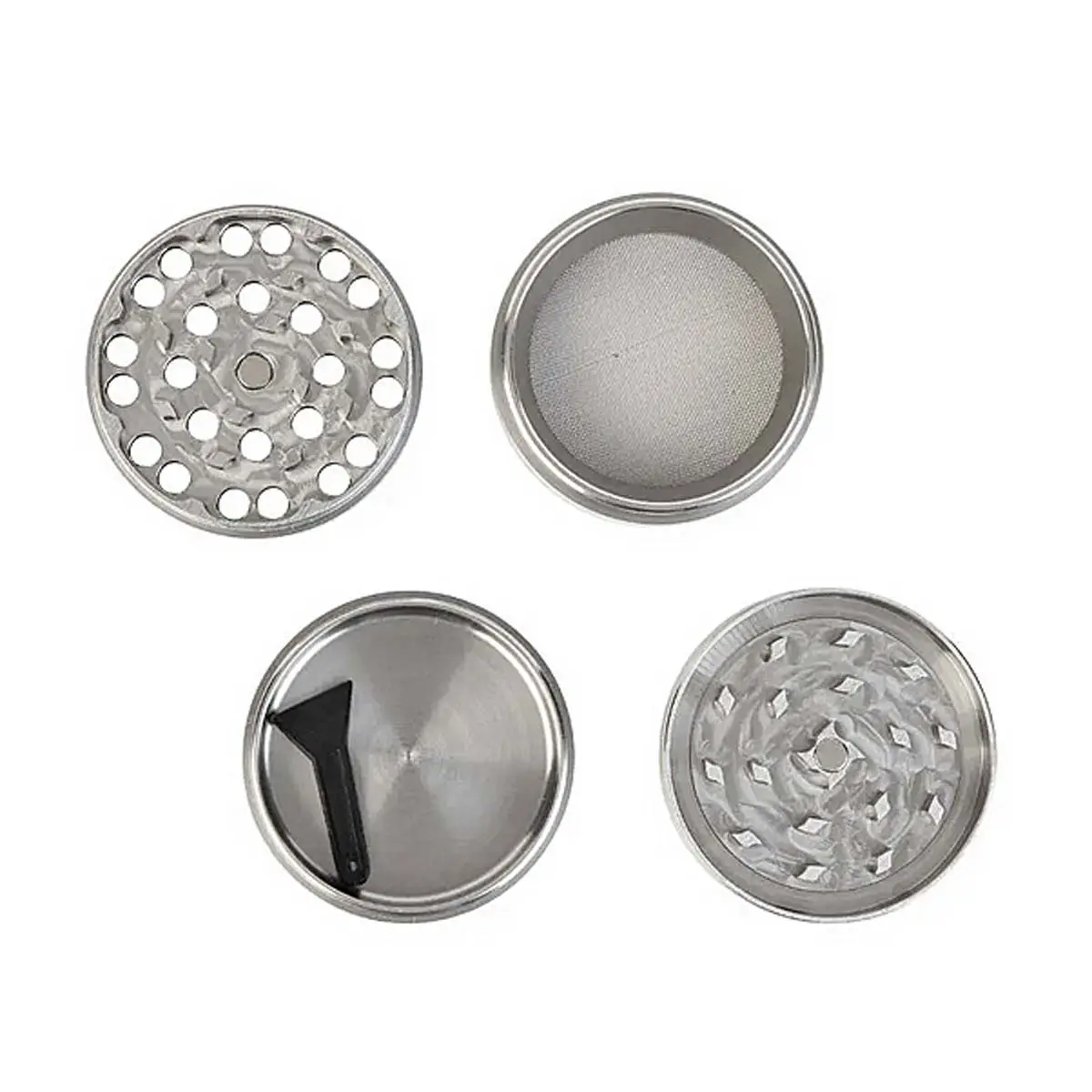 Edelstahl Grinder 50mm 4-teilig