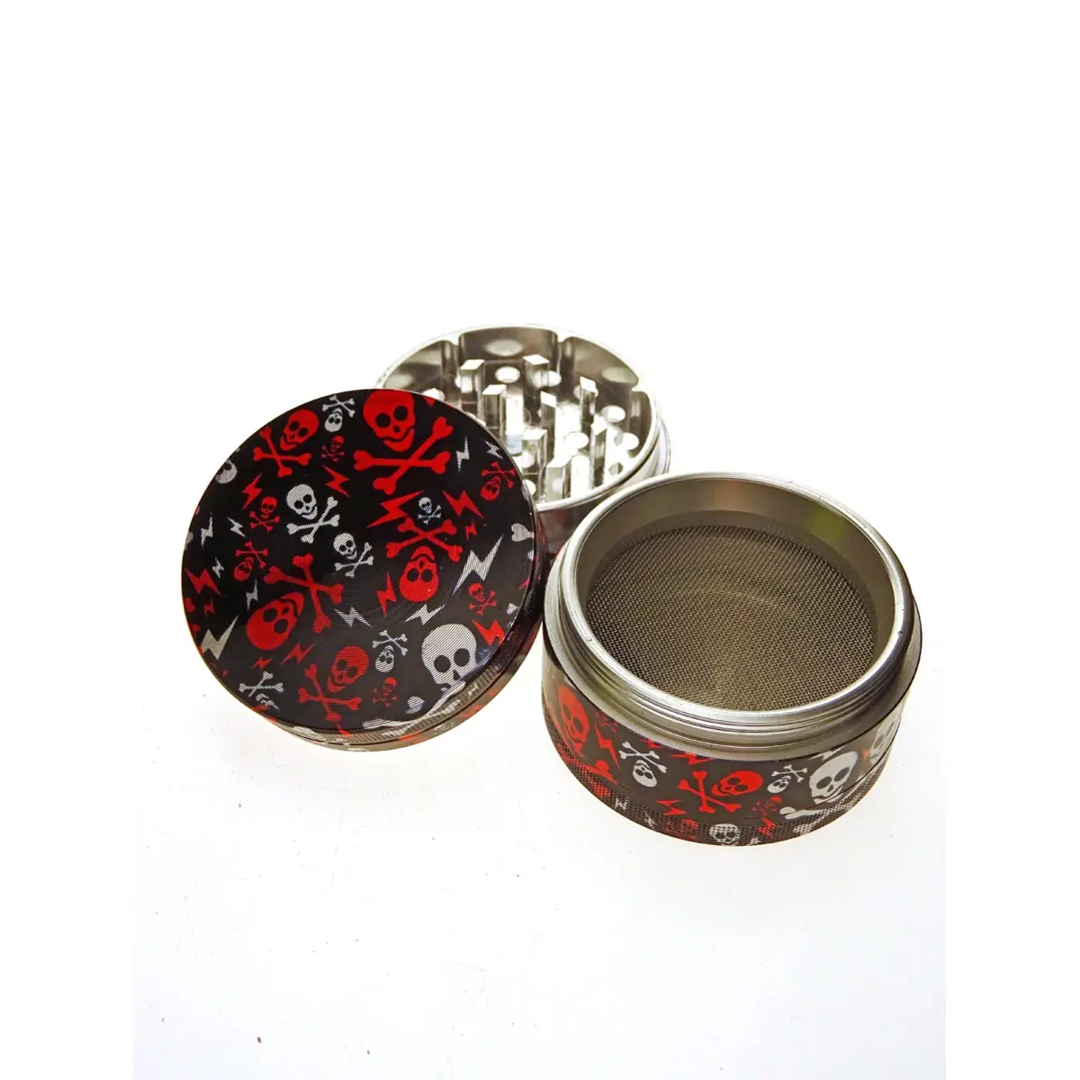 Alu Siebm&uuml;hle Magnetverschluss - 50mm - Skulls