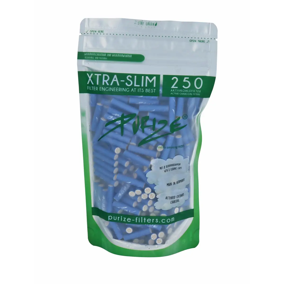 PURIZE® Aktivkohlefilter – XTRA Slim Size 250 blau