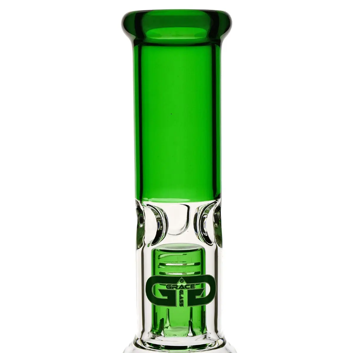 Grace Glass Bong "Rounded Green Ramona" 35 cm