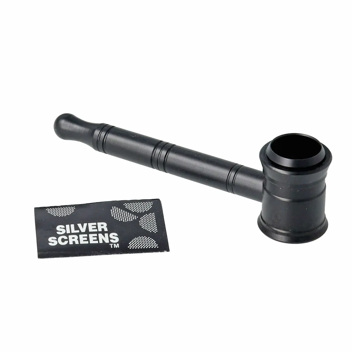 Handpfeife aus Metall  - 10 cm schwarz