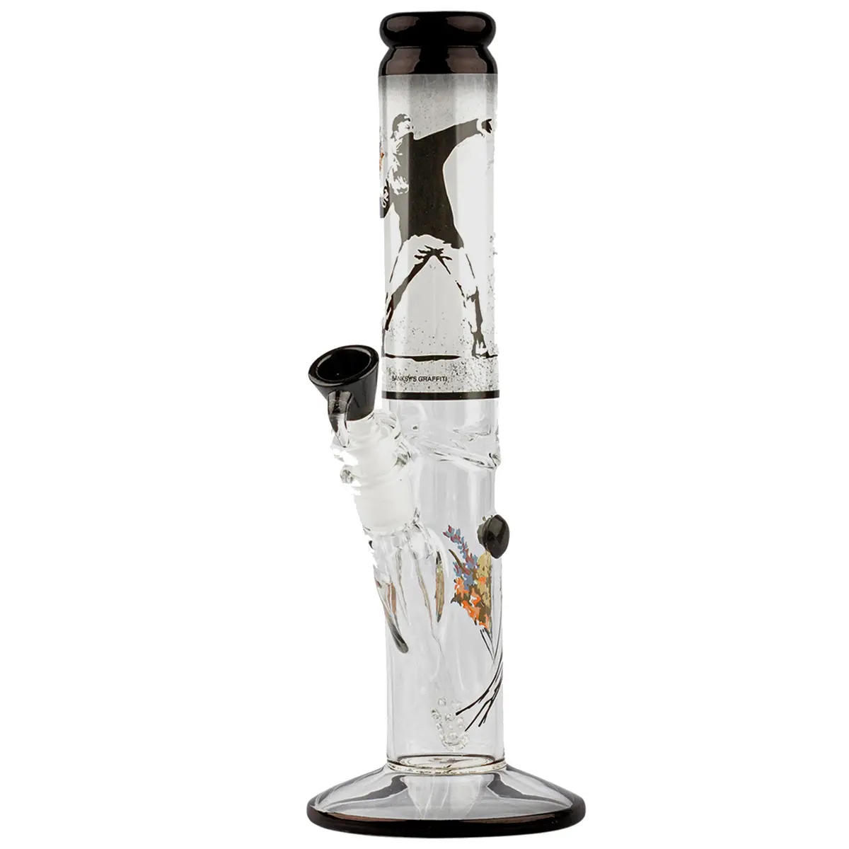 Grace Glass 'Banksy Flower Thrower' Bong 34cm