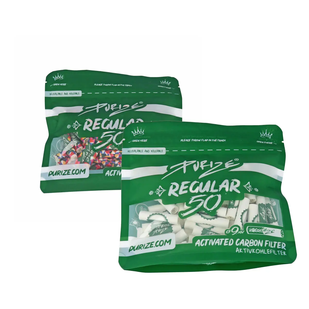 PURIZE® Aktivkohlefilter – Regular Size 50er