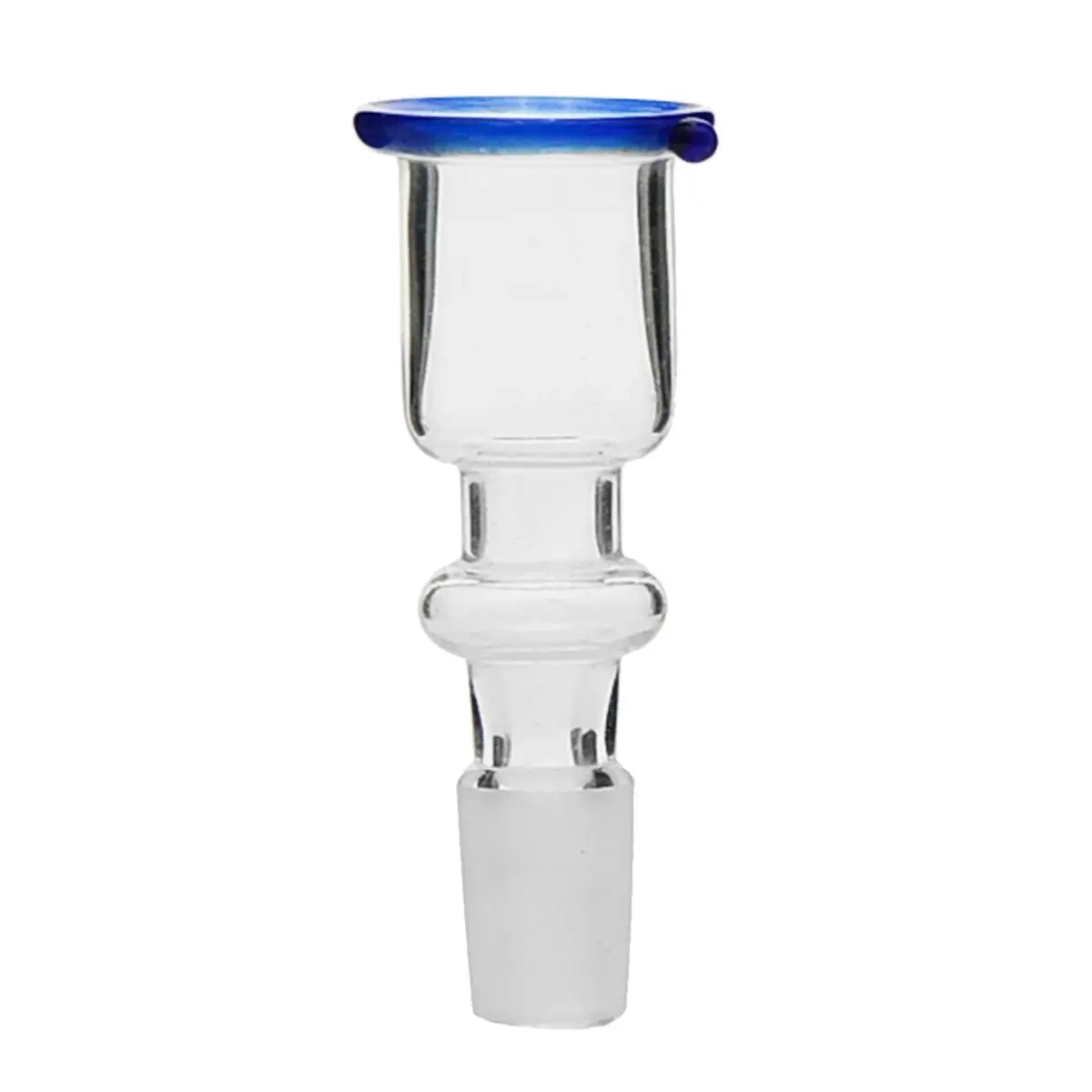 Glaskopf Zylinder mit blauem Rand 14,5