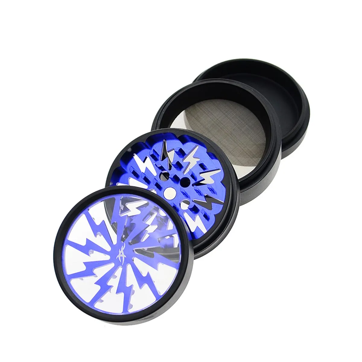 After Grow Thorinder Grinder mit Fenster schwarz / blau