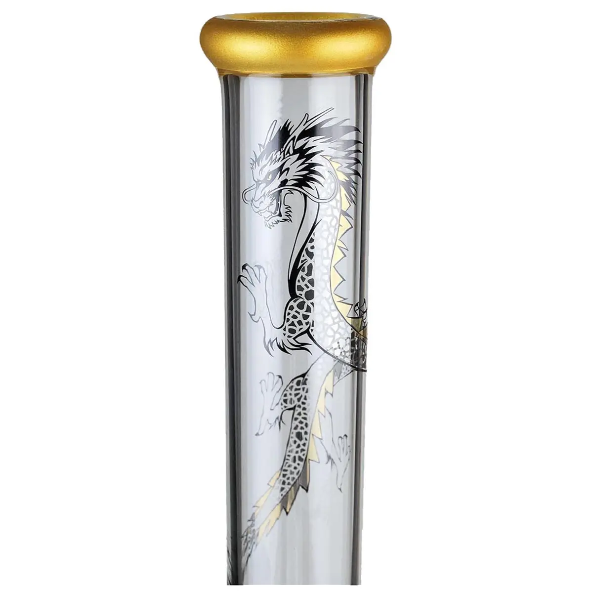 Black Leaf Bong GTI Golden Dragon gerade ICE