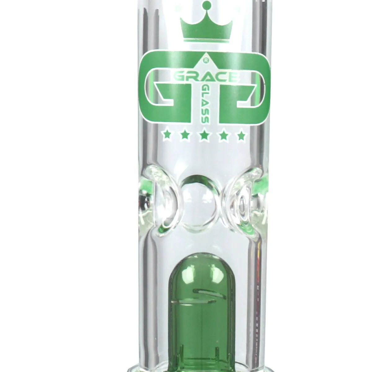 Grace Glass Bong "Prurient Green Penny" 35cm