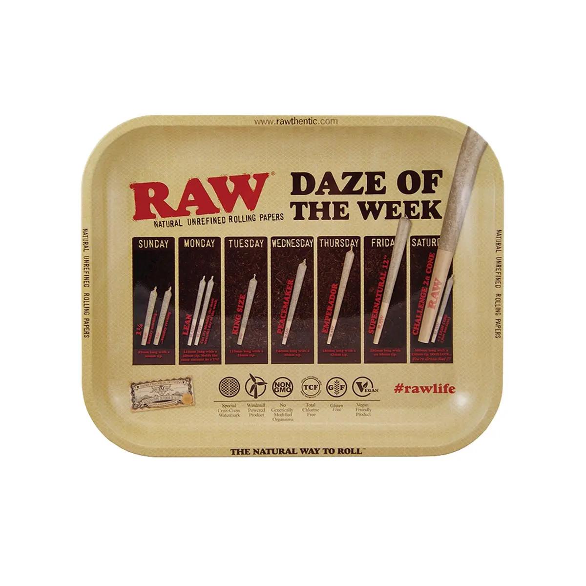 Raw Rolling Tray Daze of the Week Medium