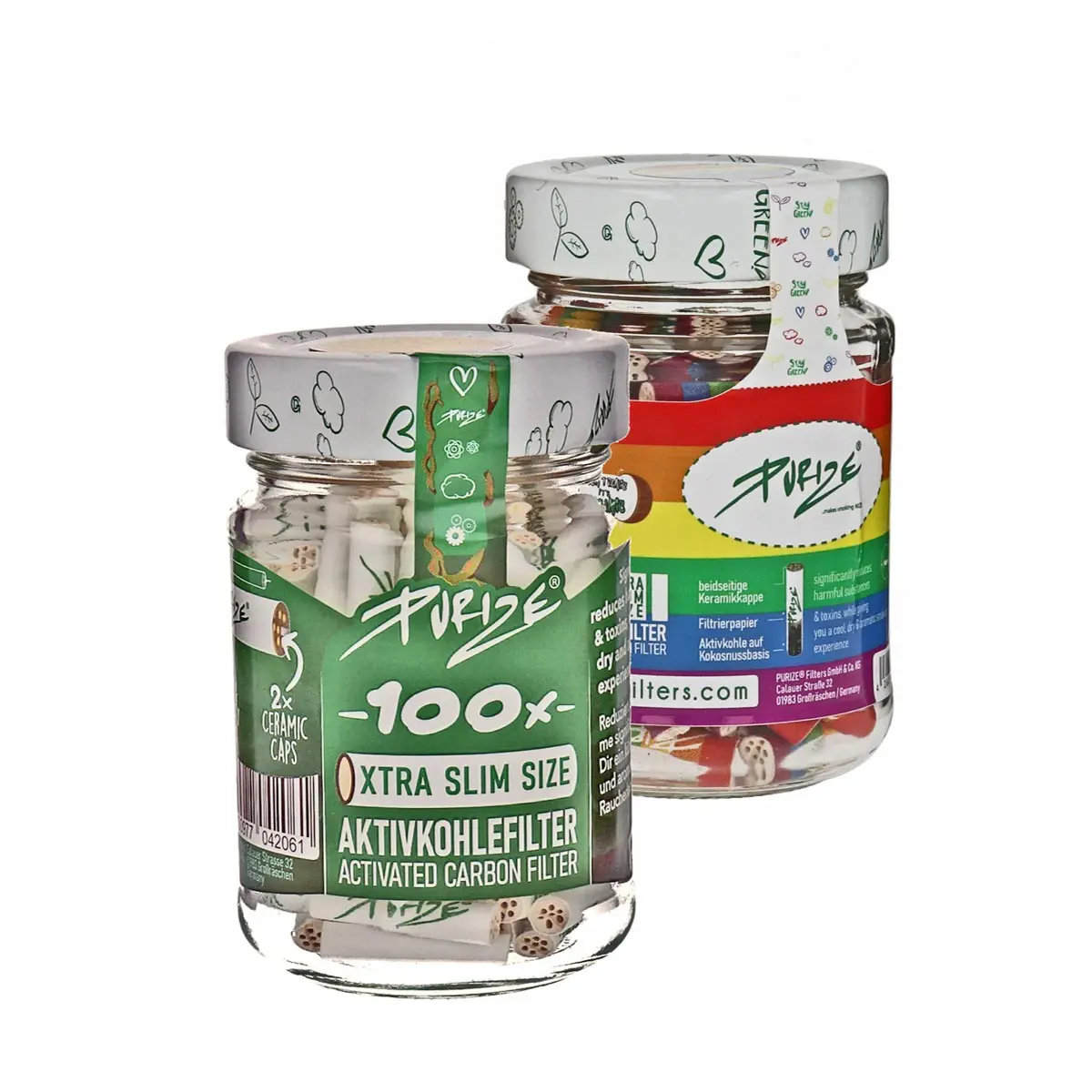 PURIZE® Aktivkohlefilter – XTRA Slim Size 100er