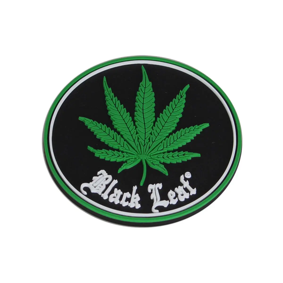 Black Leaf Silikonuntersetzer 'Weed'