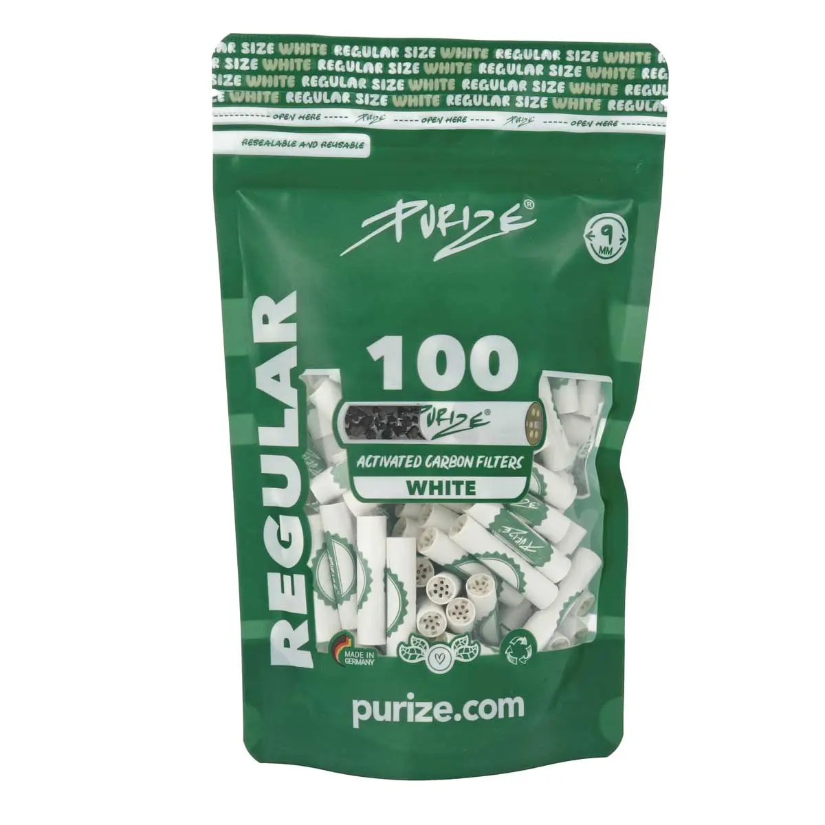 PURIZE® Aktivkohlefilter – Regular Size 100er