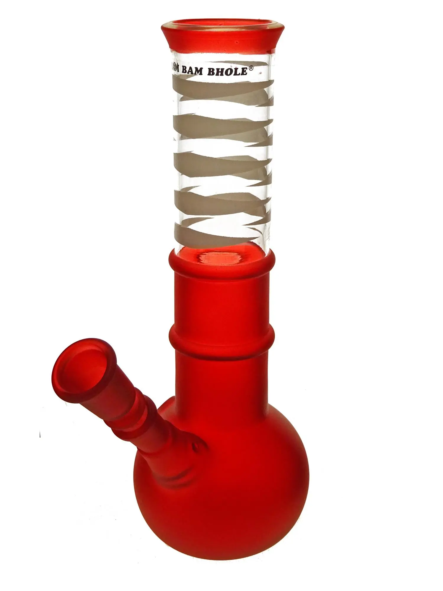 Glas Bong Sandgestrahlt 24cm 14,5mm Rot