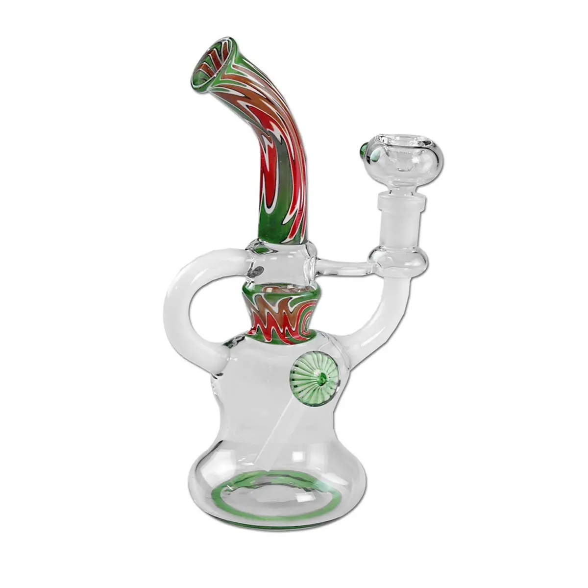 Recycler Glaskunstbong gr&uuml;n