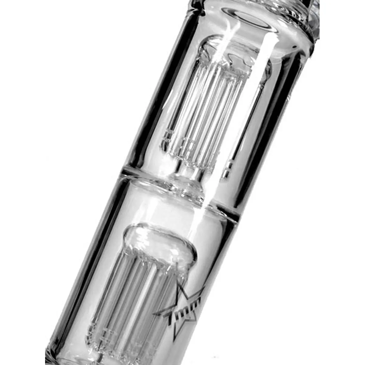 Blaze Glass Tower 8-Arm Doppel-Percolator Bong - 56 cm, klar