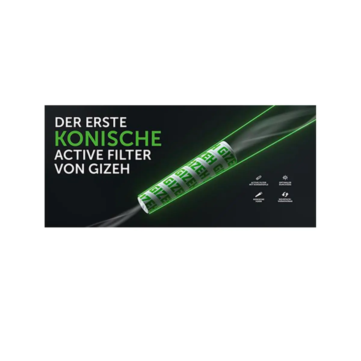 GIZEH Active Filter konisch 10 Stück
