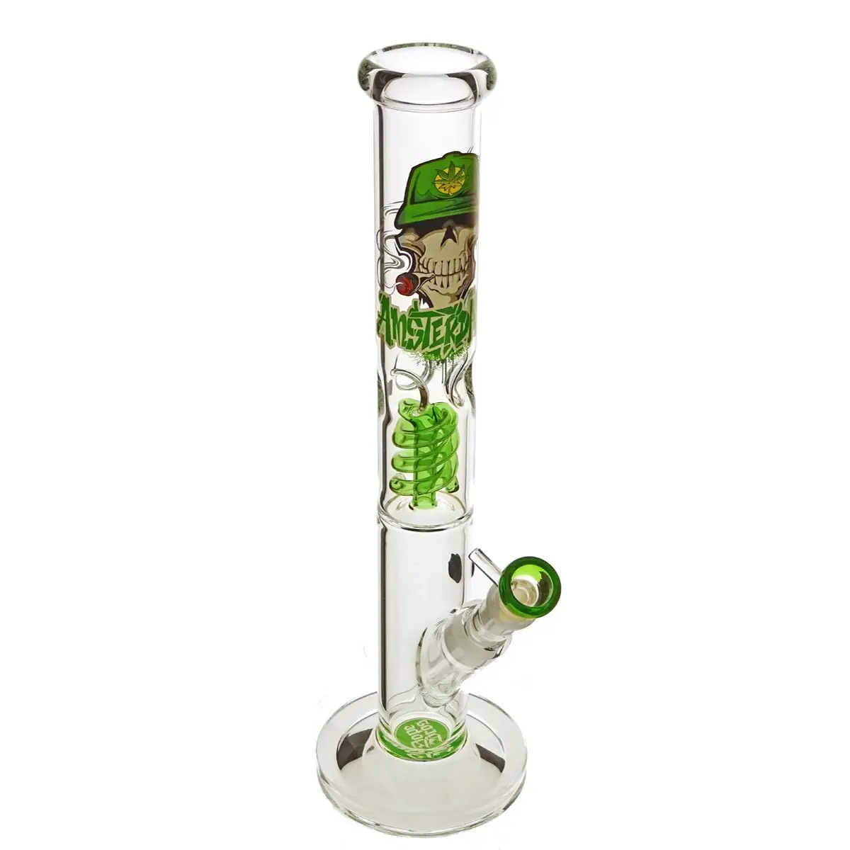 Bong Amsterdam Straight Skull 18.8 42cm Gr&uuml;n