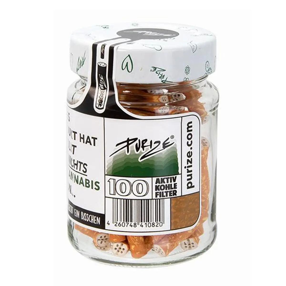 PURIZE® Aktivkohlefilter – XTRA Slim Size 100er - Spy
