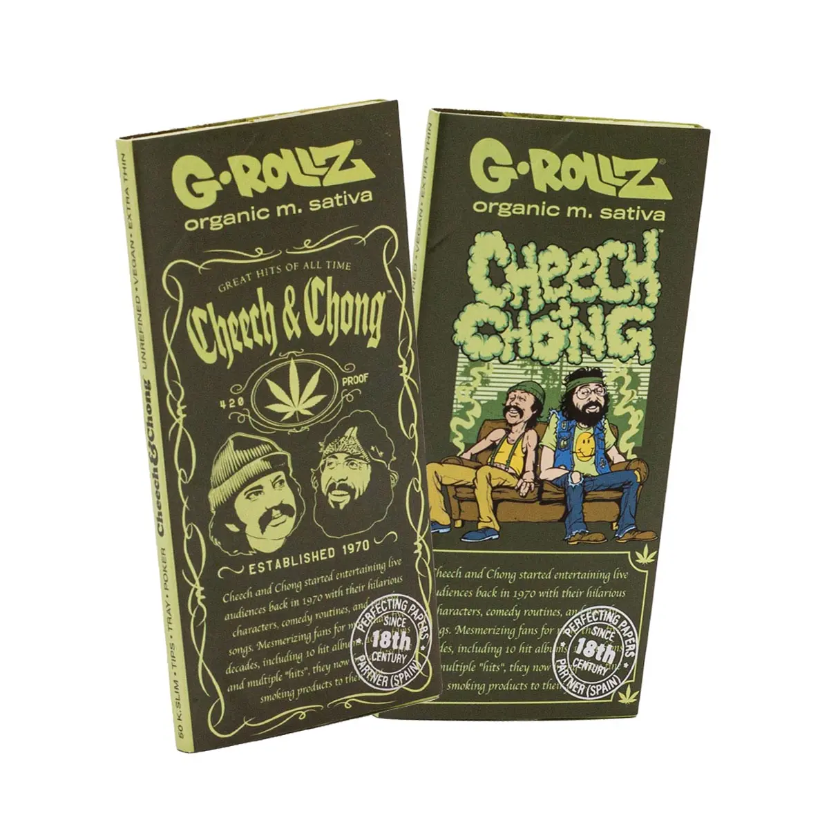 Cheech & Chong Kingsize Papers + Tips Medicago Sativa mit Tray