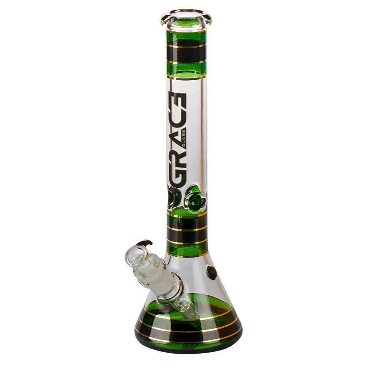 Grace Glass Bong 'Striped Series' - grün