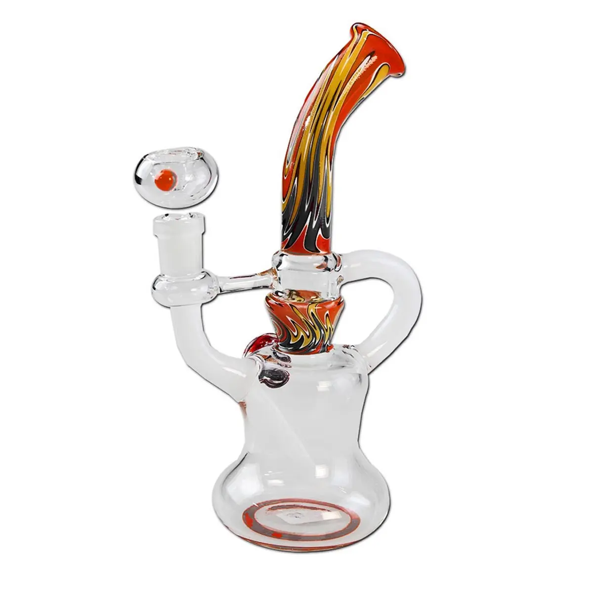 Recycler Glaskunstbong orange