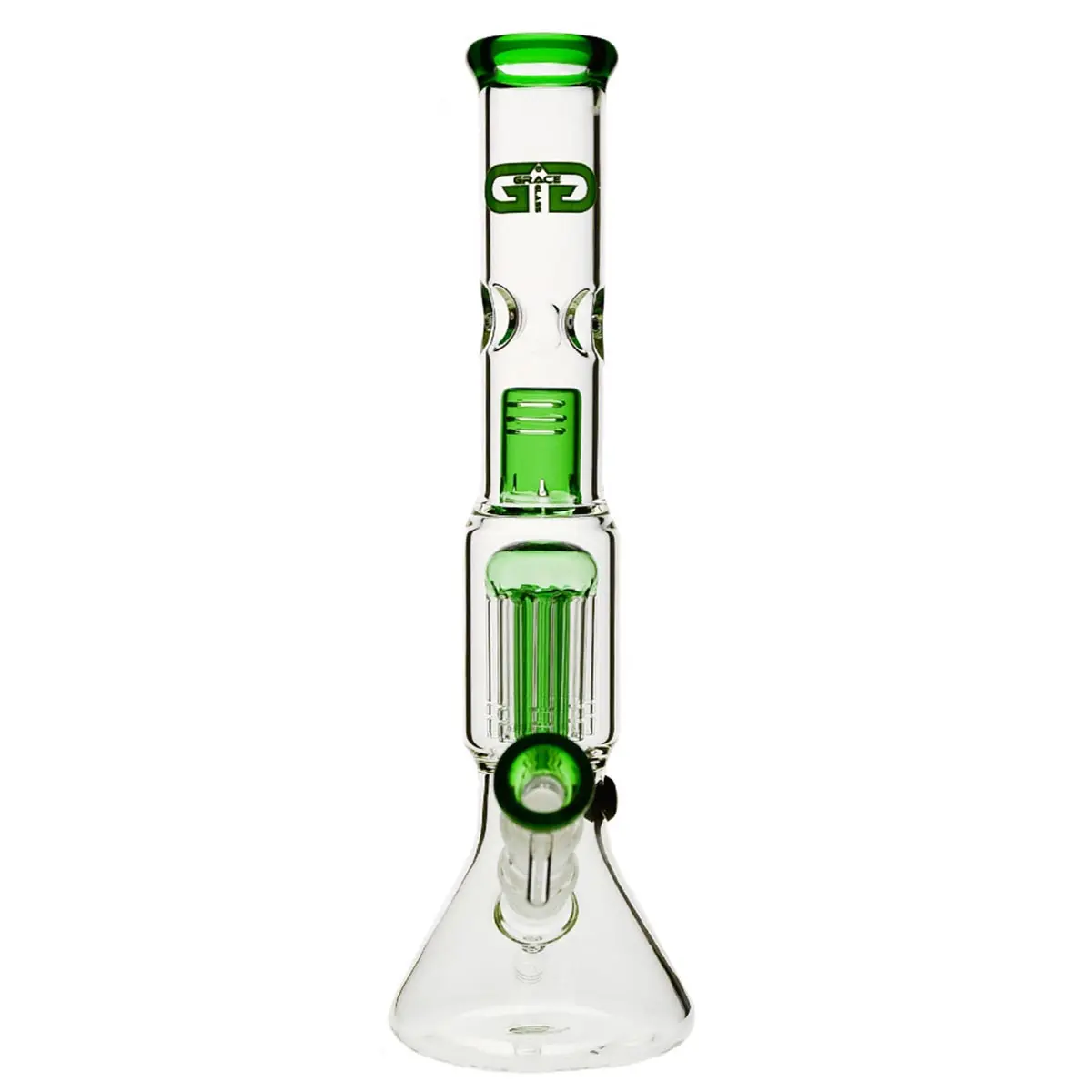 Grace Glass Bong "Prurient Green Penny" 35cm