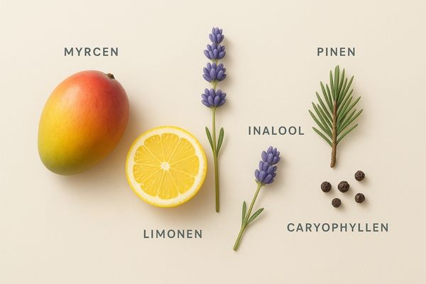 Verschiedene Terpene