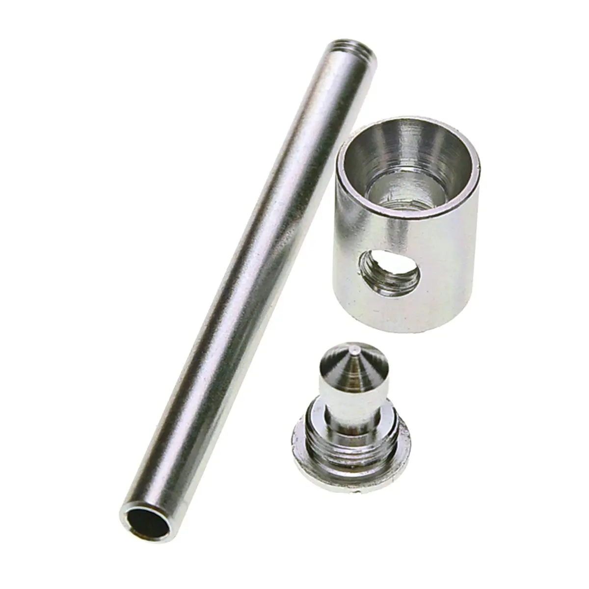 Sieblose Metallpfeife 11 cm Silber