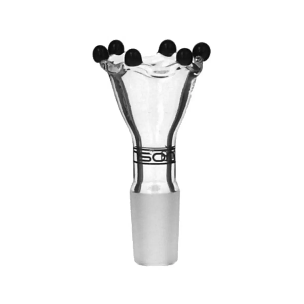 Insomnia Glaskopf mit Verzierung schwarz 14,5