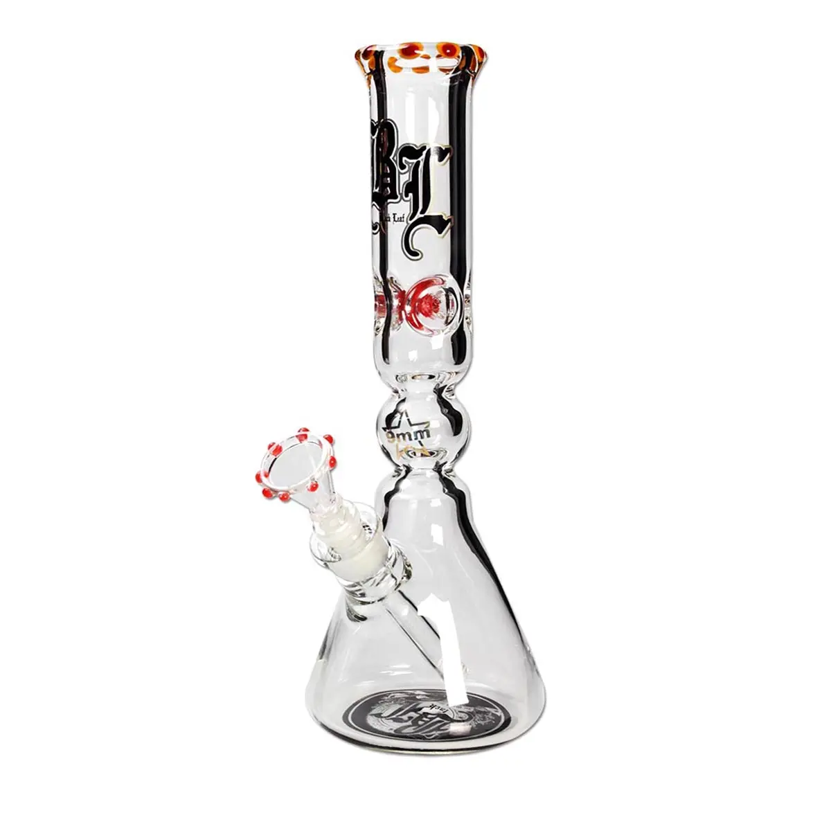 Black Leaf 9mm Bong "S&ouml;lid Sm&ouml;kynator" - rot/gelb