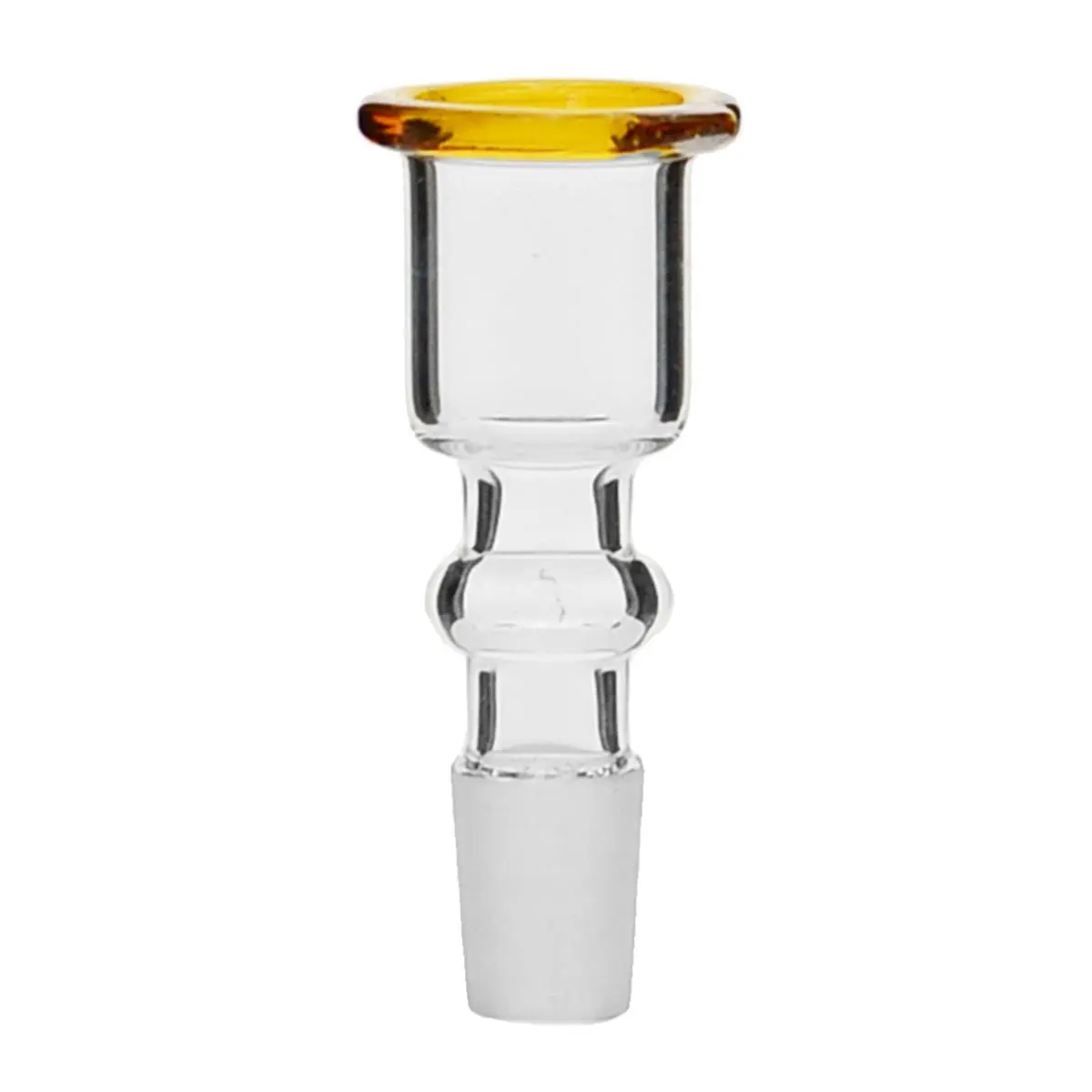 Glaskopf Zylinder mit gelbem Rand 14,5