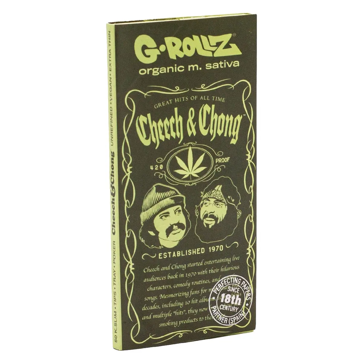 Cheech & Chong Kingsize Papers + Tips Medicago Sativa mit Tray