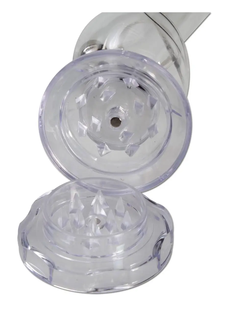 Mini Acrylbong mit Grinder 17cm "Cone"