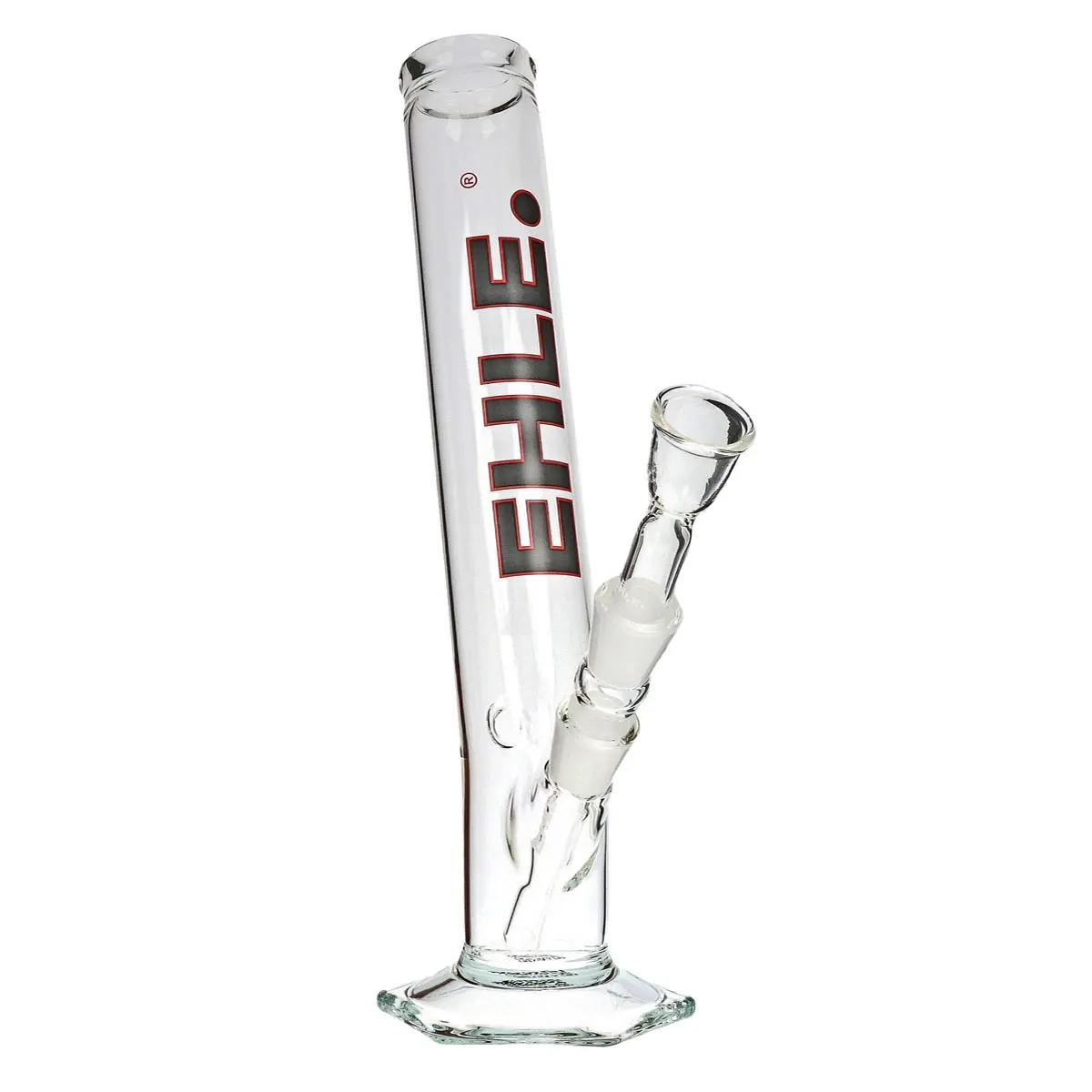 Ehle Bong gebogen - 500ml - 18,8er - schwarz-rot