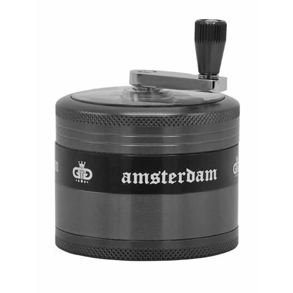 Grace Glass Amsterdam Kurbelgrinder - schwarz 63mm 
